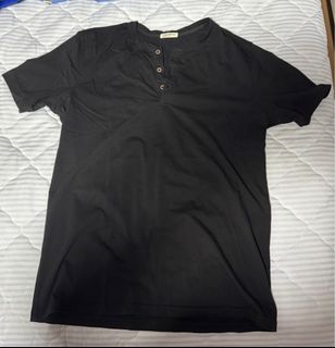 黑色亨利短袖衫 black Henley t shirt **多款古著短衫 second hand**64241970051329110