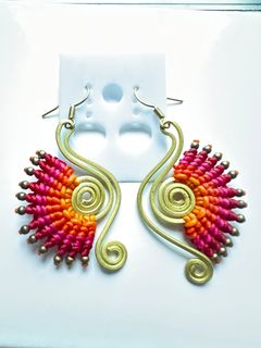 手工編織扇形耳環64242127603586110