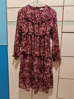 碎花長袖連衣裙64242126159873110