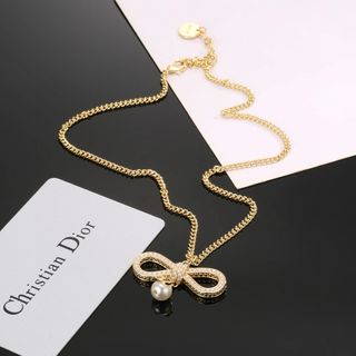 🌟Quality Assurance🌟 Dior Hot New Bow Pearl Necklace64242679274755110