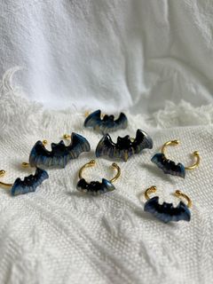 手工手繪萬聖節蝙蝠/南瓜戒指64242862342657110