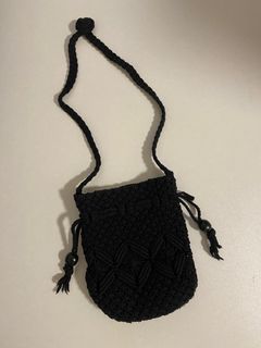 黑色針織斜孭袋64243207953793110