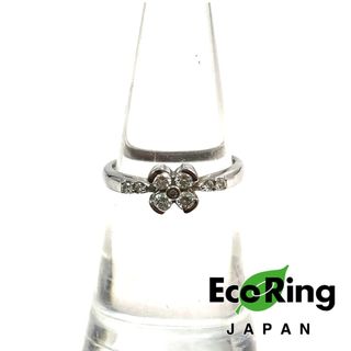 ☆ 18K White Gold Diamonds Flower Ring 2.31g 18K白金鑽石花花戒指 100%真品64238734832001110