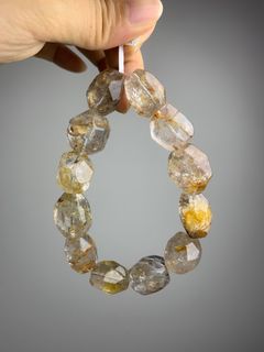 天然閃靈鑽手鏈 骸骨礦物滿滿 17-18mm64235361521283110