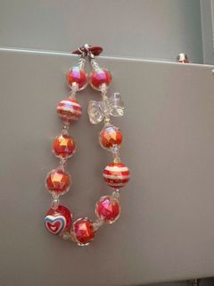 紅色亞克力可愛風 手機鏈/包掛64237768909570110