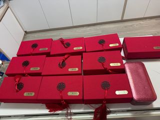 結婚手鈪六福珠寶 紅色首飾盒64242128039169110