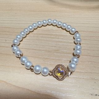 十字四葉草珍珠彈性手鏈 配襯襯衫首飾飾品飾物手鍊64243381388035110