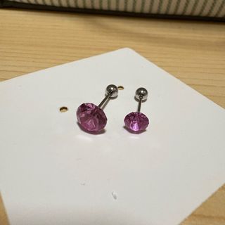 粉紅色閃石螺絲擰扣耳釘 養耳洞耳環耳飾睡覺免摘耳骨釘配飾飾物飾品64243381305474110