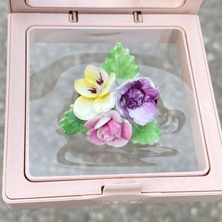 古董 陶瓷花卉胸針64244632919682110