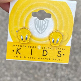 台灣製 華納兄弟 翠兒 耳環 Tweety earrings made in Taiwan64244632762753110