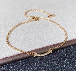 微笑吊飾手鏈 簡約優雅 男女同款 金色64238204029057110