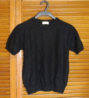 日系 女裝 黑色 小圓領 短袖 冷衫 上衣64235213310466110