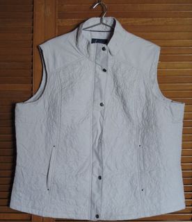 歐美 女裝 淺灰色 暗花 背心 外套 vest jacket64235361209219110