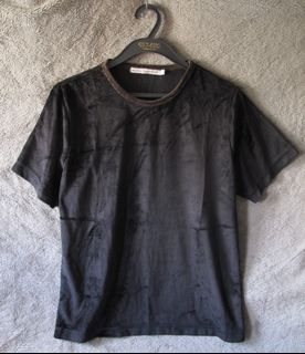 女裝 黑色 絲絨 短袖 上衣 TEE64235515107074110