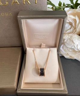全新  頸鏈 Bvlgari 陶瓷項鏈 玫瑰金螺紋64239069359107110