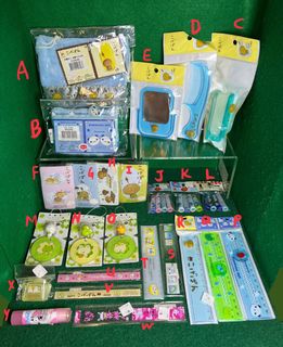 (個別價錢請看產品描述))全新 絕版懷舊 SAN-X (2000/2001/2008) Kogepan 烘燶麵包 / NAKAYOSHI NET Papapanda趴趴熊  Kero.大眼青蛙 / PoteHamu倉鼠 / 點心貓 / Tarepanda 趴地熊  布索袋、拉鍊錢包、簡尺、吊掛匙扣箱片套飾物、梳、摺梳、摺鏡、八達通咭片套、筆頭套、文件夾、漿糊筆  (請看多張附圖及產品描述)64236132747907110