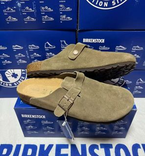 💎 誠信賣家💎BIRKENSTOCK  牛皮絨面涼拖 灰綠64241279796738110