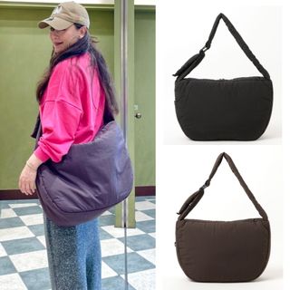 日本 B:MING by BEAMS 黑啡色尼龍布 斜咩袋64238203772289110