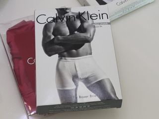 全新 Calvin Klein 男士棉質彈性內褲 (黑色平腳)64234003155201110