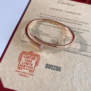 ✨現貨  Cartier Cartier nail bracelet wide version head and tail diamond bracelet64236505453697110