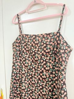 吊帶碎花連身裙長身裙 dress64235213591298110