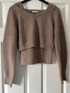 日本 GU Knit Jumper Top 咖啡色冷衫64240105398017110