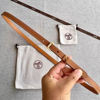 🌟Official Website Authorized Merchant🌟 Hermes Kelly Women's Slim Belt 1.5cm Wide64237119012226110