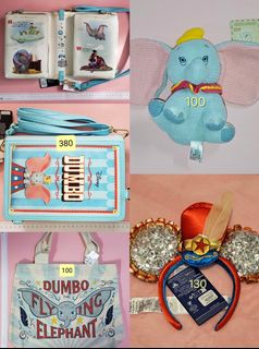 小飛象系列香港迪士尼樂園 loungefly斜孭袋環保袋頭箍公仔徽章Hong Kong Disneyland dumbo bag  headband  pin plush64241807150722110