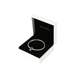 🌟Quality Assurance🌟Pandora Moments Shining Moon Clip Snake Bone Chain Bracelet64244114587905110