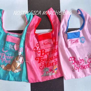 日本 NOSTALGICA X DISNEY MARIE / NANA / Baby Oysters 主題尼龍布 可摺疊 手挽袋64238420045827110
