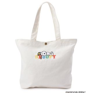 日本 PEANUTS SNOOPY 史路比 白色帆布 側咩袋64238420026242110