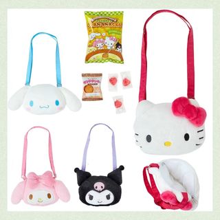 日本聖誕限定  Sanrio 角色臉型單肩包 + 日本雜錦零食套裝64238734388609110