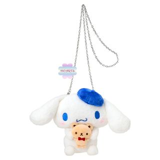 日本直送 Sanrio Cinnamoroll 玉桂狗 畫家毛帽系列 絨公仔配熊仔 拉鍊單肩袋 斜孭袋 Shoulder Bag 玩具 手袋    #C202510054   (現貨)64235361308929110