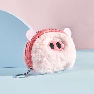 美國 SHEIN 粉紅色絨毛布 豬鼻造型 散子包64239068916226110