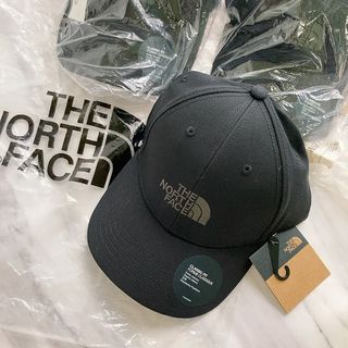 【💣蝕賣價,兩件包順豐站】  🇺🇸美國直送The North Face 黑底灰字刺繡 logo Cap帽 (現貨)64242681866498110