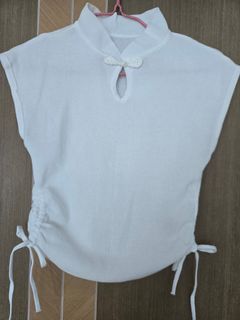 白色國風收腰上衣 white top64236319890177110