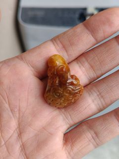 天然緬甸翡翠A貨黃翡蓮蓬吊墜64234668672513110