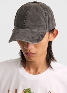 Acnes Studio Twill Cap Pendant Faded Black 重工水洗做舊牛仔心形墜飾棒球帽64242315017731110