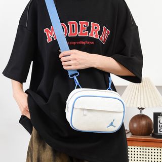 AIR JORDAN 老花系列男女休閒斜挎包時尚百搭騎行訓練運動揹包復古單肩包手機包 Bags64238420052609110