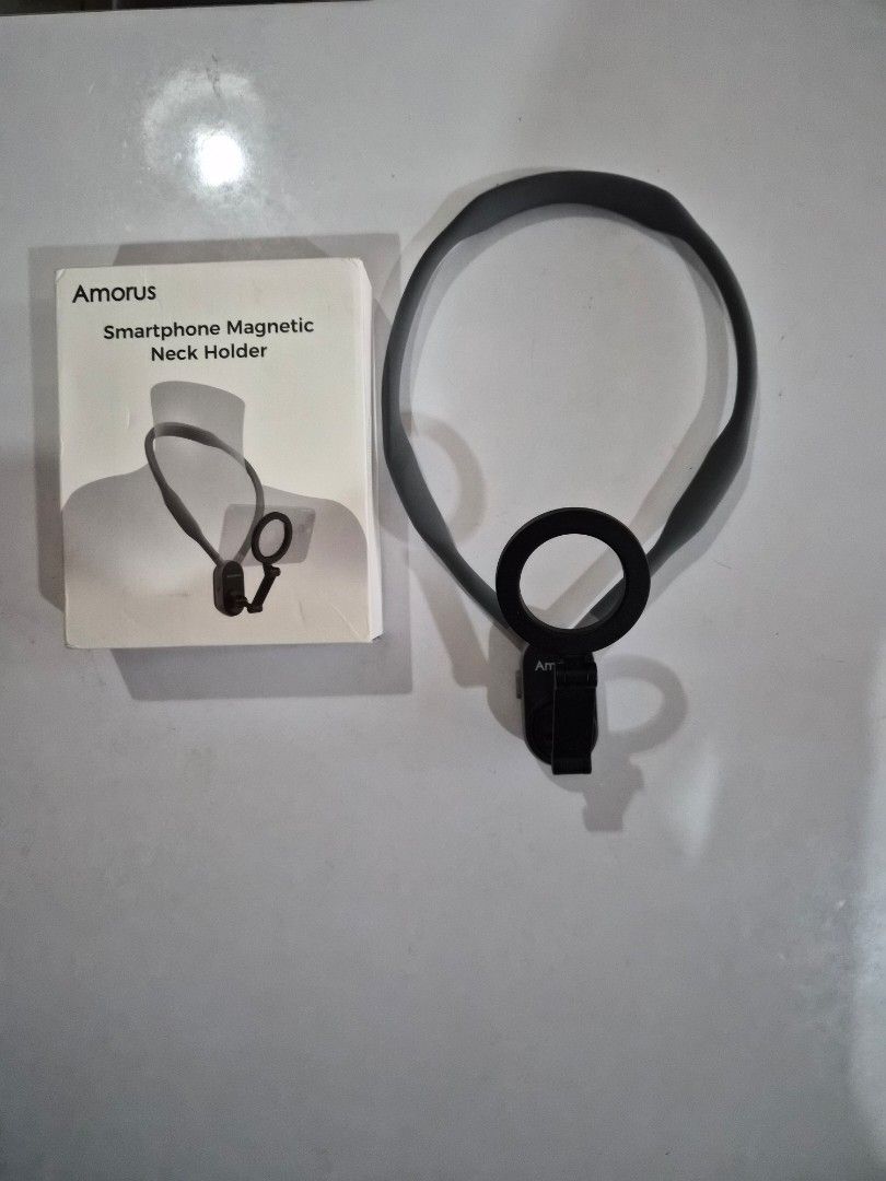 Amorus Magnetic Phone Holder for Content Creator (Category: Mounts & Holders) located in Antipolo. Submitted by alfreds_garahe (Listing ID 1399475852, Image 1). Description: Not much used. - Includes the magnetic phone holder - magnetic ring (for smartphones without magnet. But need to add adhesive) Original Price: P739 Selling Price: P550.