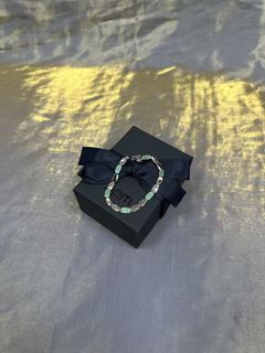 APM Green Micropave Compact Silver White Contrast Color Personalized Geometric Bracelet Valentine's Day Birthday Gift64240421231746110