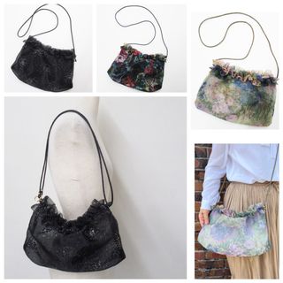 日本直送🇯🇵日本製Belle Branchée 歐根紗荷葉邊拉鍊手袋64240421088129110