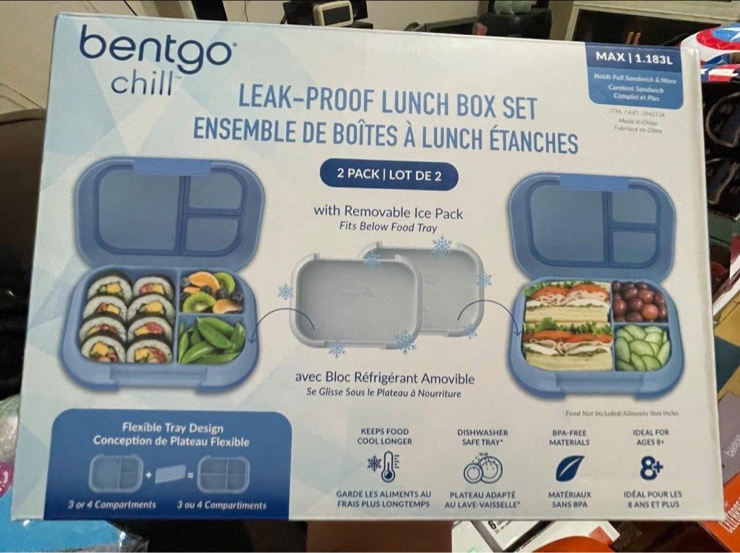 Bentgo Chill Leak-Proof Lunch Box Set 🧊 (Category: Food Organization & Storage) located in Cavite. Submitted by xoxomhai (Listing ID 1399470787, Image 3). Description: ON HAND ‼️ Bentgo Chill Leak-Proof Lunch Box Set 🧊 ✨ Newest Color Designs Available! ✨ ‼️ BIGGER than the old one 👌 ✅ 100% Original from Canada 🇨🇦 🔹 ₱2,800 per box comes with 2 lunch boxes or ₱1,450 for 1 piece 🔸 With Removable Ice Packs to keep food fresh and cool 🔸 Leak-p