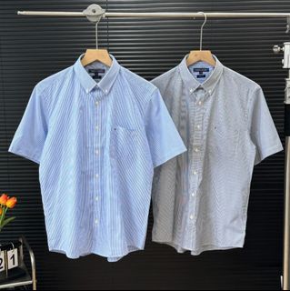 Brooks Brothers 男士修身版美式牛津紡短袖休閒襯衫 短袖T恤 Cotton Short Sleeve Shirt 襯衫 棉襯衫 男女同款 男裝 女裝 Shirt XXL Top Shirt women men unisex64241970071042110