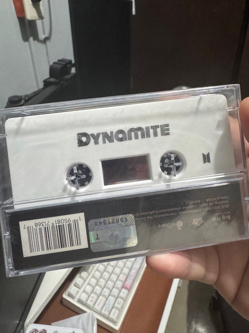 BTS Dynamite Cassette Tape (Sealed) (Category: CDs & DVDs) located in Cavite. Submitted by randomstuffsph (Listing ID 1399544163, Image 3). Description: BTS Dynamite Vinyl and Cassette tape Individual Price: Vinyl - 550 - SOLD Cassette - 400 Last price posted ‼️ RFS: Downsizing collection .