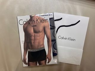 Calvin Klein Luxe 男士低腰三角褲三件裝64234156285187110