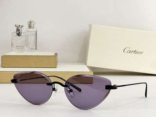 Cartier 無框太陽眼鏡 紫色鏡片64234489266818110