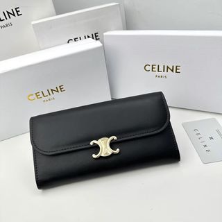 🌟Official Website Authorized Seller🌟 Celine A04 Long Wallet, Three Colors Available: Black, Brown, Pink64235361424387110