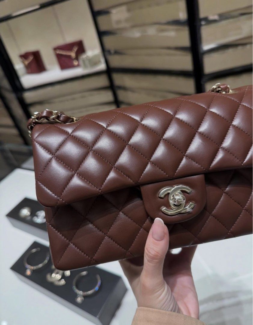 Chanel Flap (Category: Luxury Bags & Wallets) located in Silang. Submitted by girlyouneedthis (Listing ID 1399158924, Image 2). Description: Flash sale today only! Chanel double flap in beautiful chocolate brown color, real leather, lamb skin, coded. Can be sling bag, shoulder bag and a crossbody bag. Comes with dustbag only. Price is firm! No returns, No exchange, No refunds, No meetups..