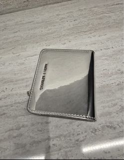 Charles & Keith Silver Zip Short Wallet64240106239617110